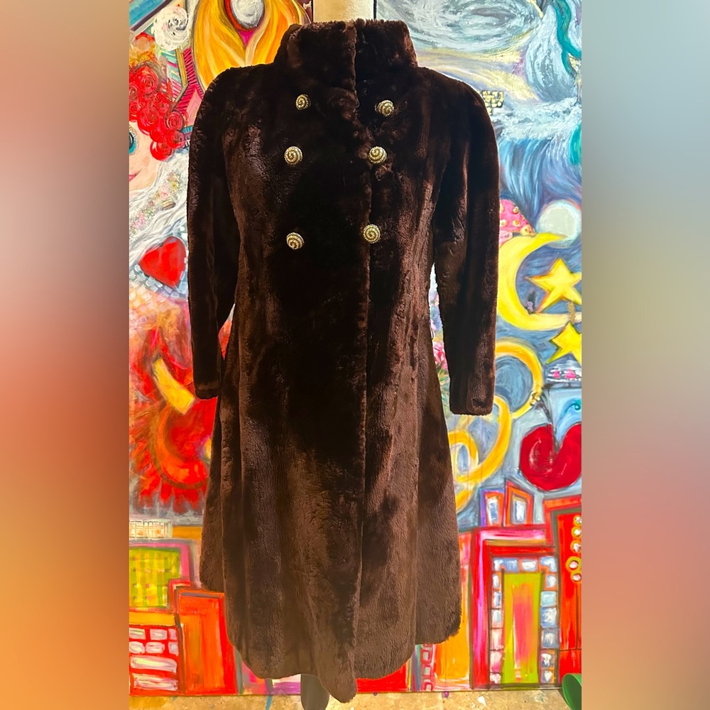 Vintage Kolinsky mid length fur coat with 3/4 sleeves - Picture 2 of 6